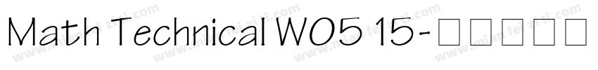 Math Technical W05 15字体转换